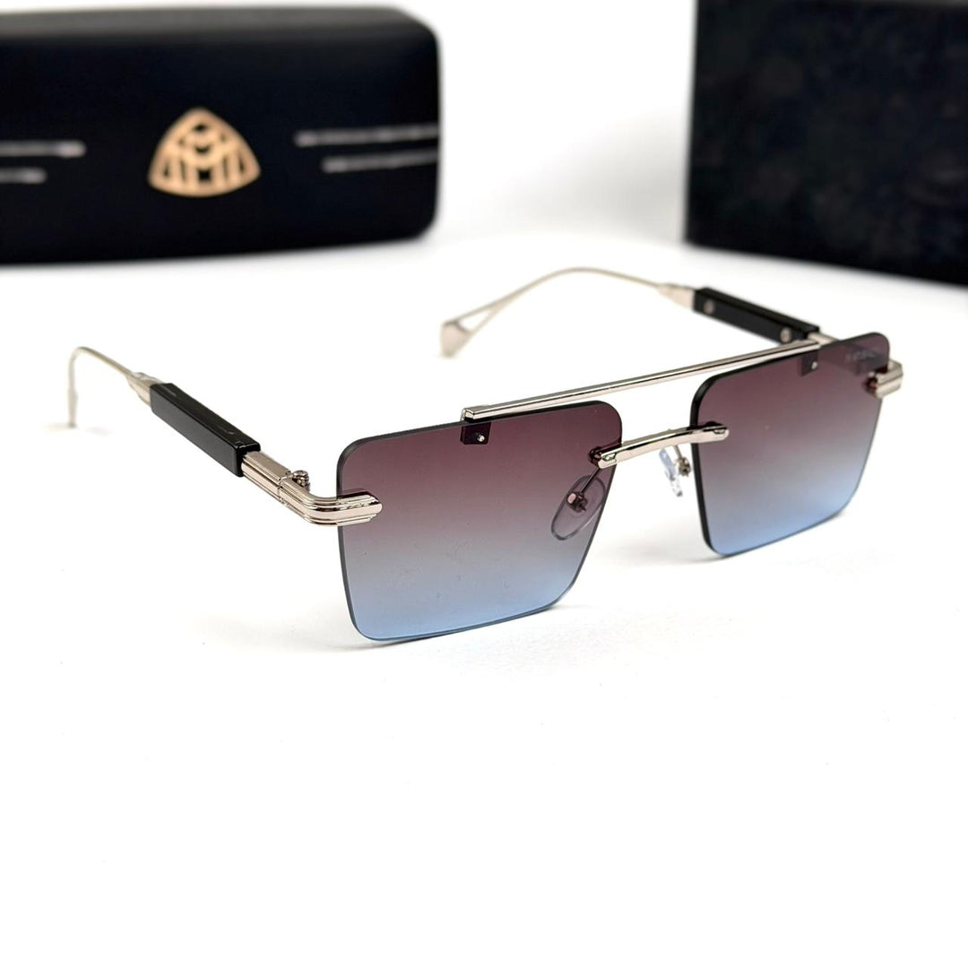 Rectangle Gradient Rimless Maybach Rectangular Imperial Rimless - Ocean Gradient - Giiz store