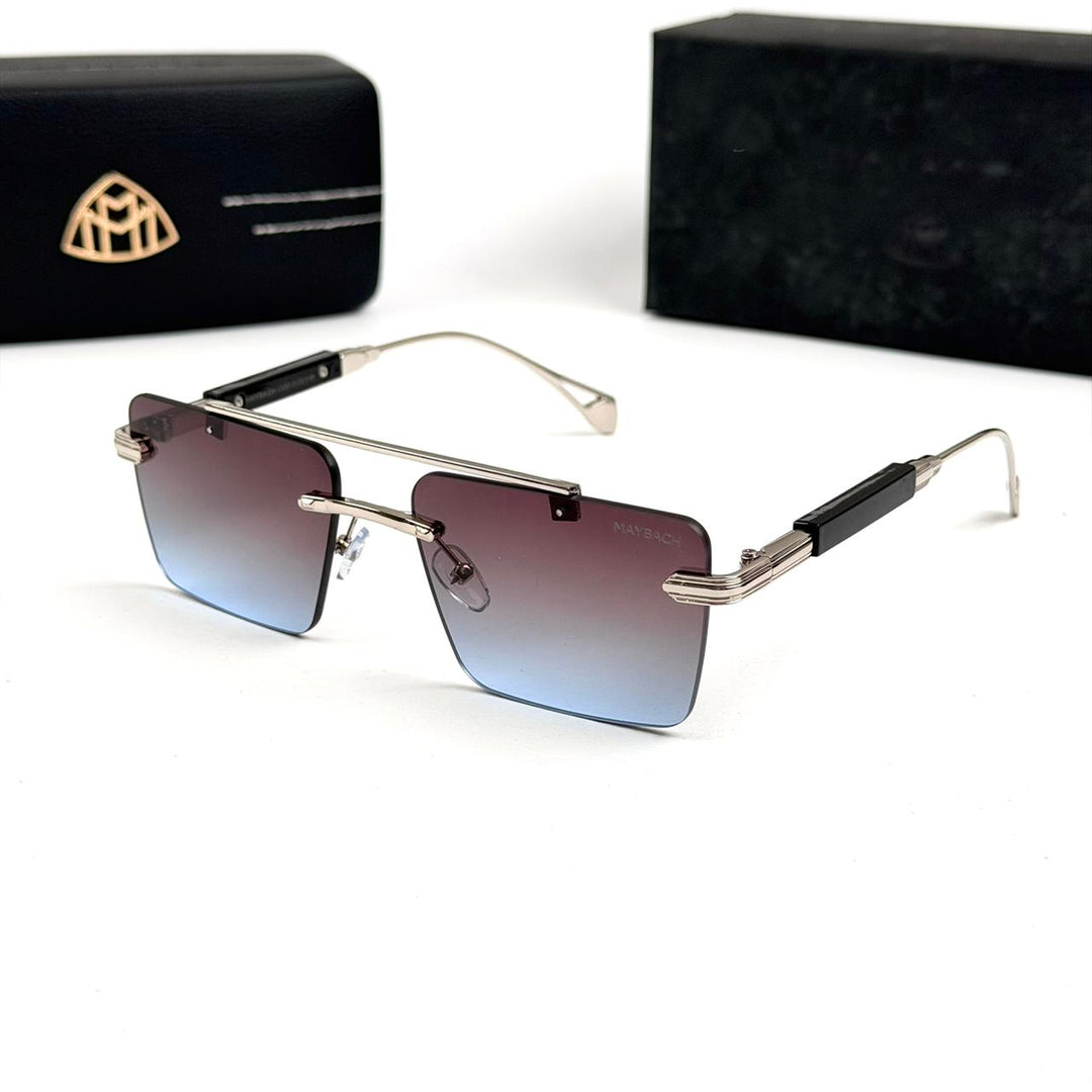 Rectangle Gradient Rimless Maybach Rectangular Imperial Rimless - Ocean Gradient - Giiz store