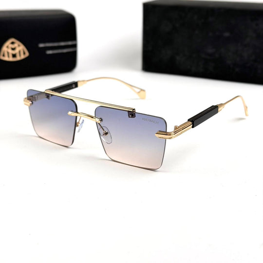 Rectangle Gradient Rimless Maybach Rectangular Imperial Rimless - Peach Gradient - Giiz store