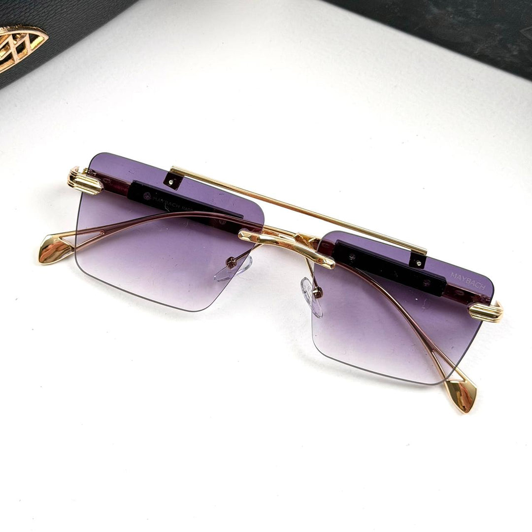 Rectangle Gradient Rimless Maybach Rectangular Imperial Rimless - Purple Gradient - Giiz store