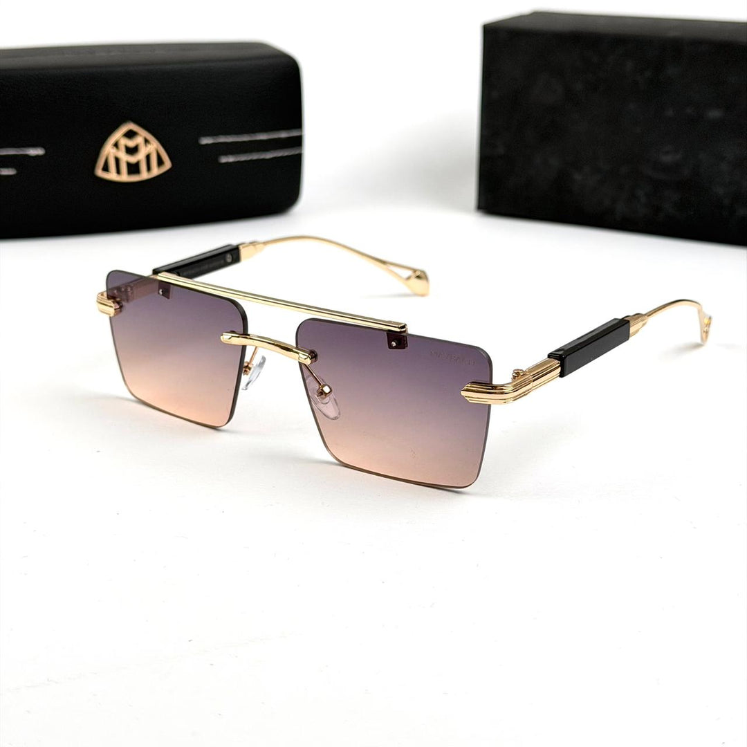 Maybach Rectangular Imperial Rimless - Rose Champagne Gradient - Giiz store