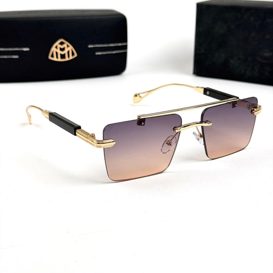 Maybach Rectangular Imperial Rimless - Rose Champagne Gradient - Giiz store