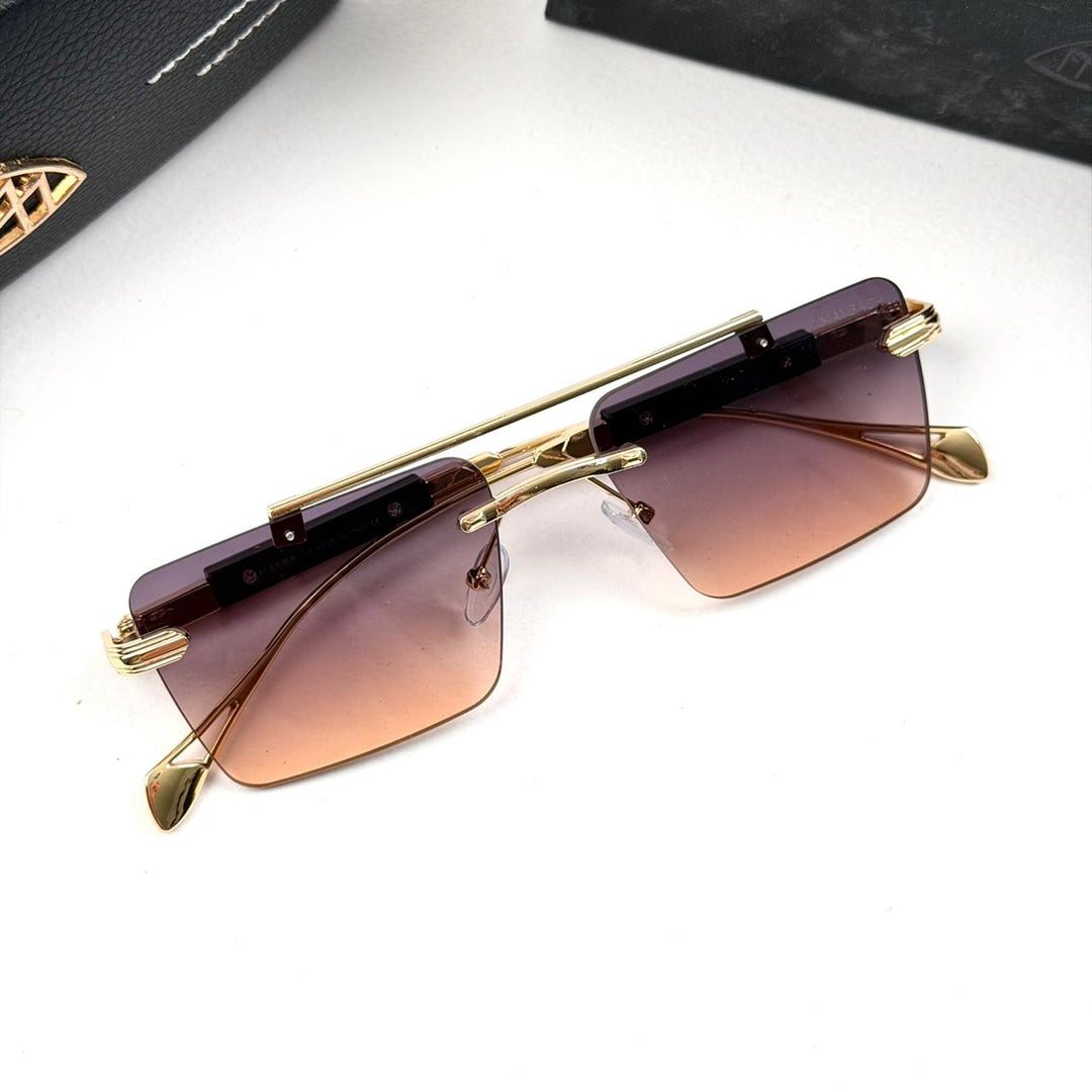 Maybach Rectangular Imperial Rimless - Rose Champagne Gradient - Giiz store