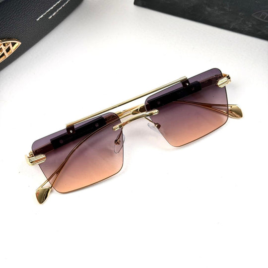 Maybach Rectangular Imperial Rimless - Rose Champagne Gradient - Giiz store