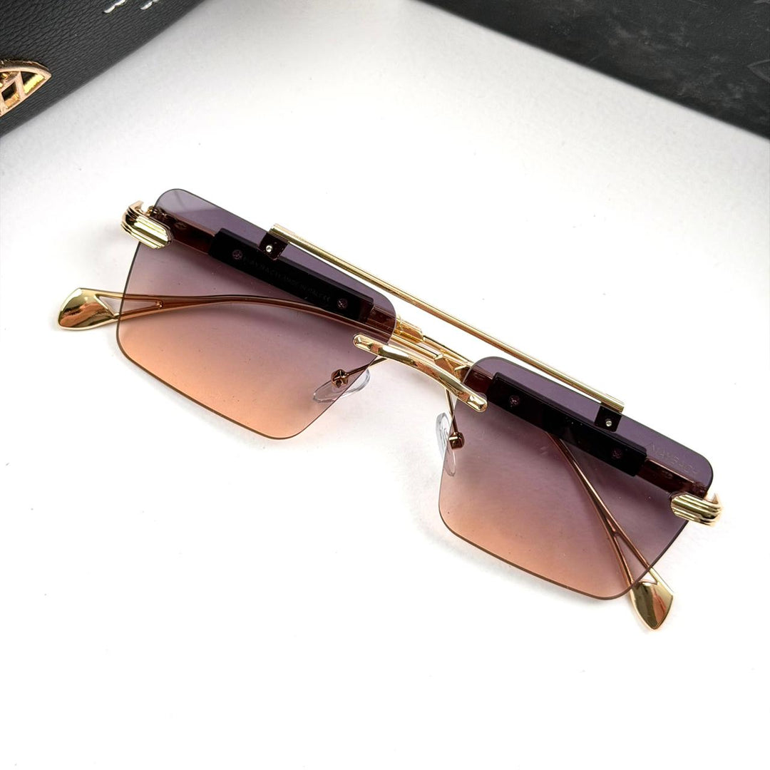 Maybach Rectangular Imperial Rimless - Rose Champagne Gradient - Giiz store