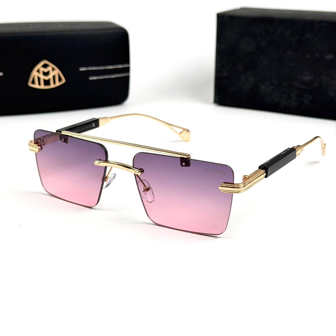 Rectangle Gradient Rimless Maybach Rectangular Imperial Rimless - Sunset Gradient - Giiz store