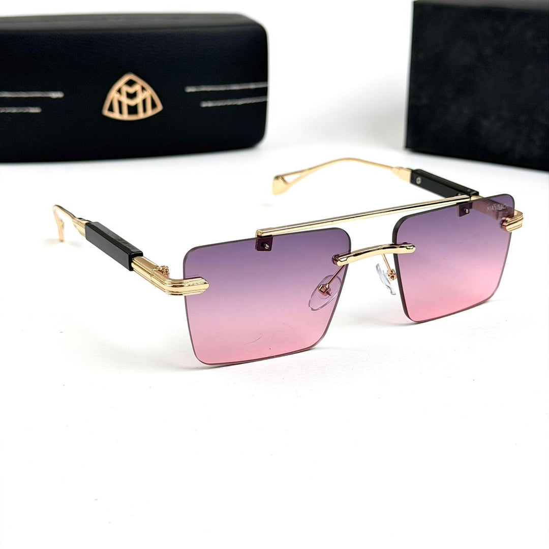 Rectangle Gradient Rimless Maybach Rectangular Imperial Rimless - Sunset Gradient - Giiz store