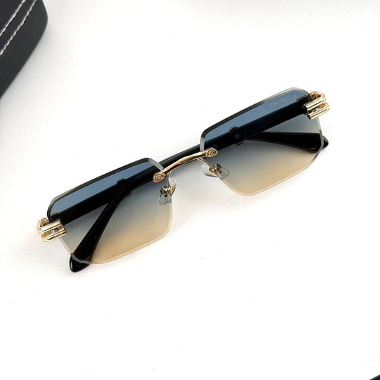 Maybach Rimless Square – Blue / Champagne Gradient Lenses - Giiz store