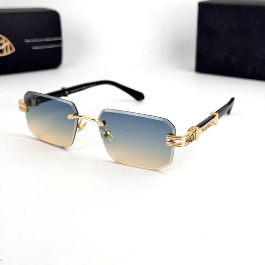 Maybach Rimless Square – Blue / Champagne Gradient Lenses - Giiz store