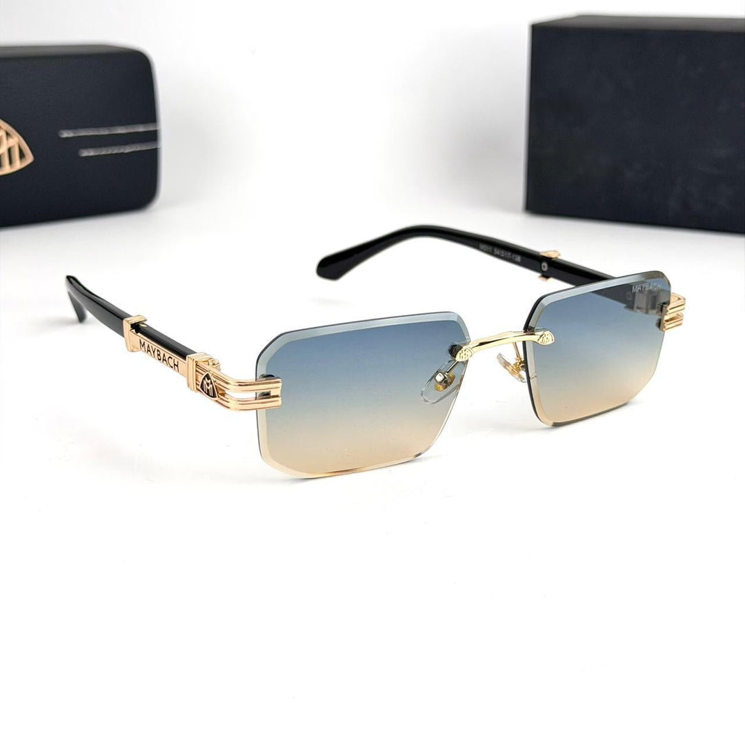 Maybach Rimless Square – Blue / Champagne Gradient Lenses - Giiz store