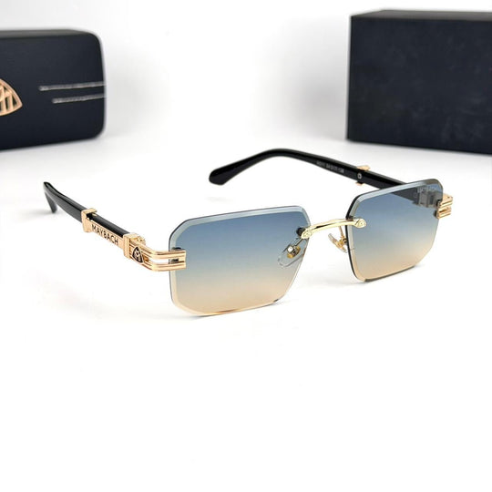 Maybach Rimless Square – Blue / Champagne Gradient Lenses - Giiz store