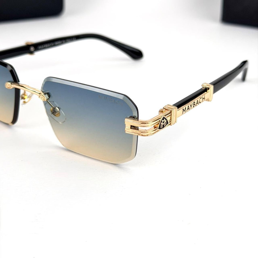 Maybach Rimless Square – Blue / Champagne Gradient Lenses - Giiz store