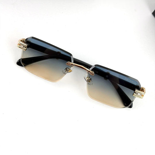 Maybach Rimless Square – Blue / Champagne Gradient Lenses - Giiz store