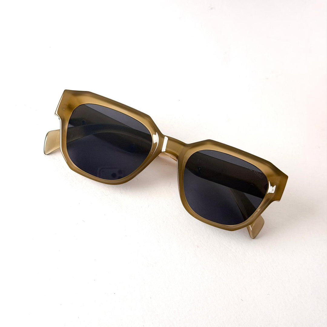 MIU MIU Crystal Square – Transparent Olive Green Grey - Giiz store