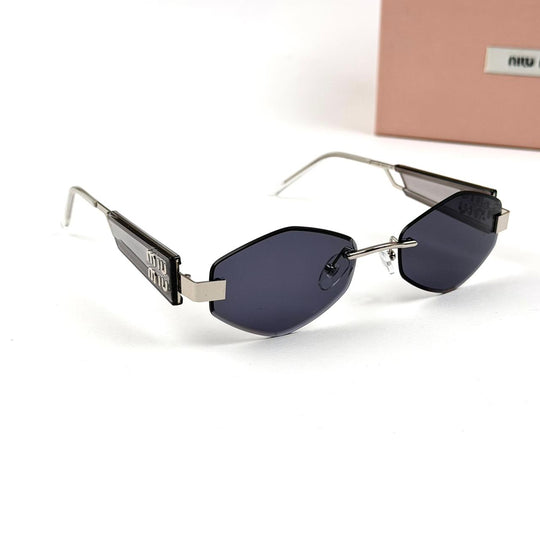 Miu Miu Edge Slim Rimless - Silver Black - Giiz store