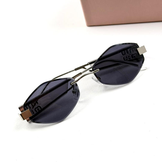 Miu Miu Edge Slim Rimless - Silver Black - Giiz store