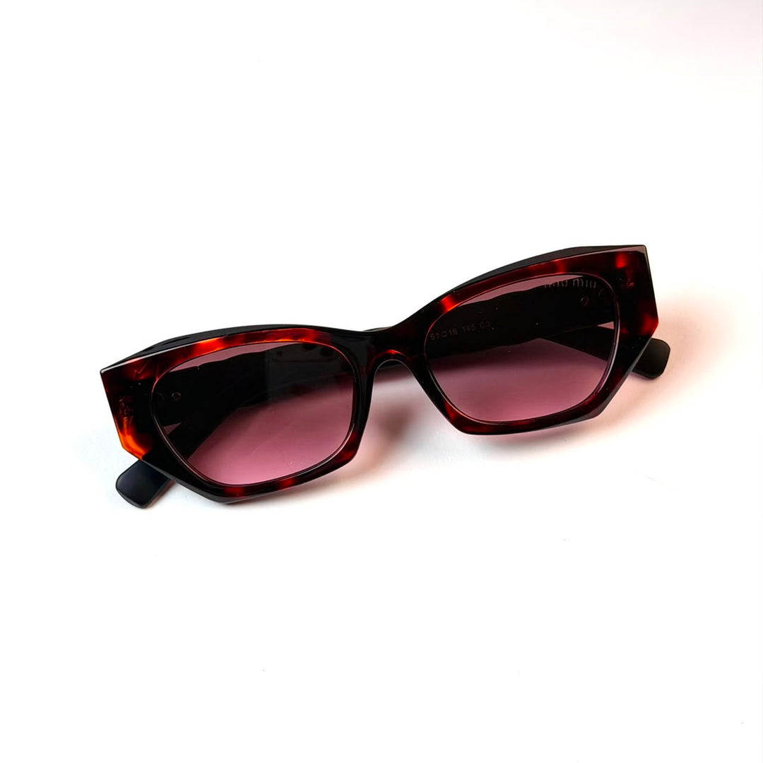 Miu Miu Geometric – Dark Tortoiseshell Pink - Giiz store