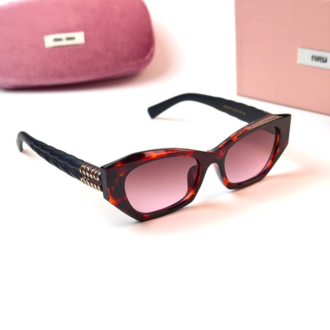Miu Miu Geometric – Dark Tortoiseshell Pink - Giiz store