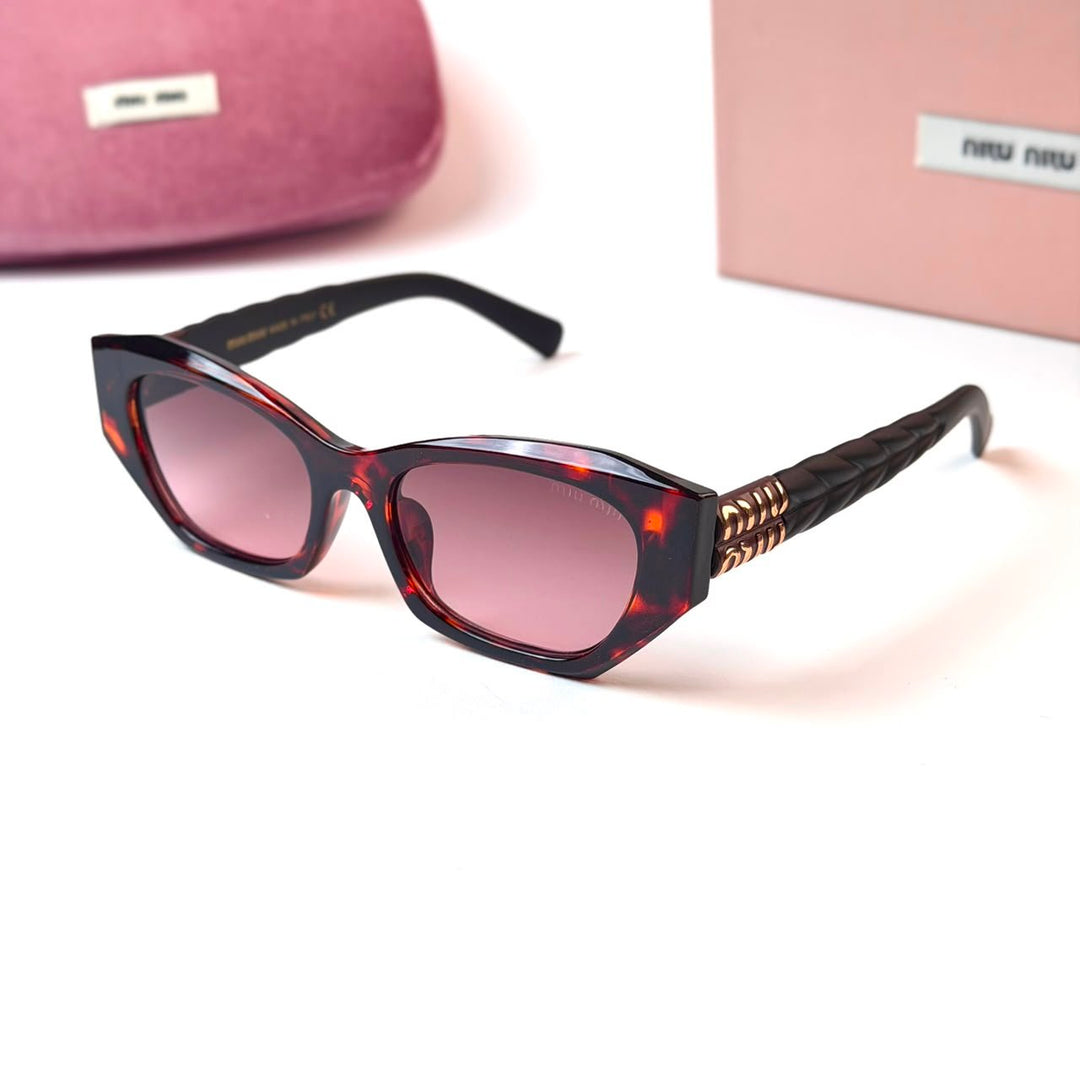 Miu Miu Geometric – Dark Tortoiseshell Pink - Giiz store