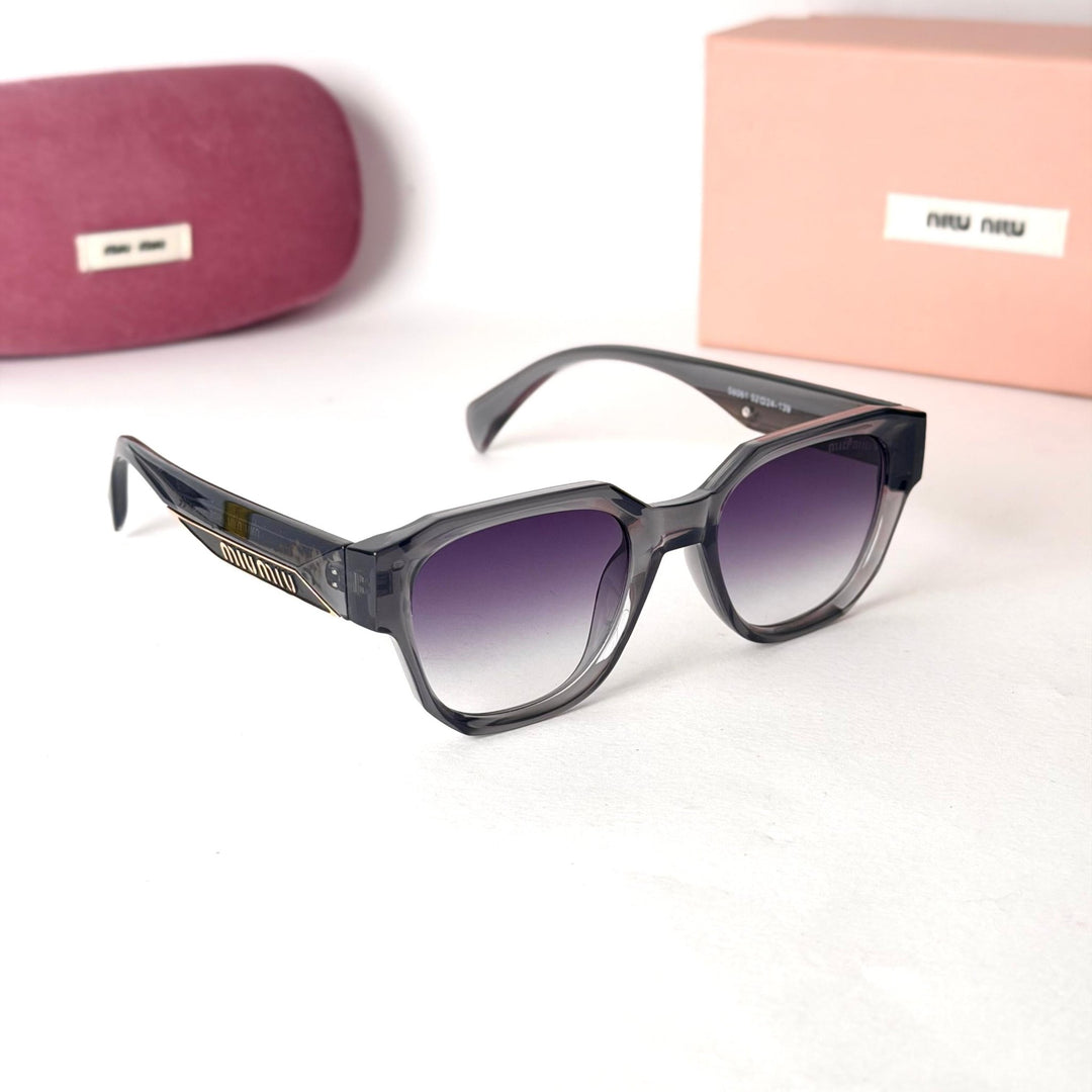 Miu Miu Geometric Square – Crystal Grey - Giiz store