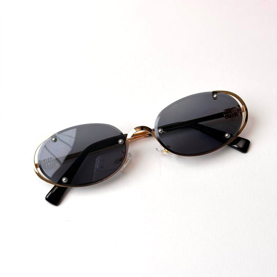 MIU MIU Logo MU A54S – Gold Black Smoke - Giiz store