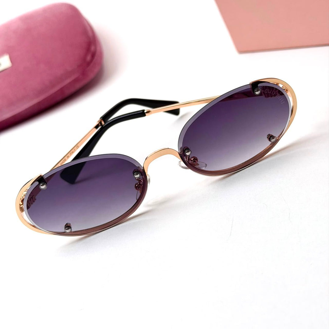 MIU MIU Logo MU A54S – Gold Purple Gradient - Giiz store