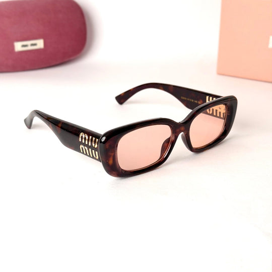 Miu Miu Logo Rectangle – Dark Havana - Giiz store