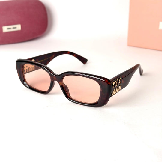Miu Miu Logo Rectangle – Dark Havana - Giiz store