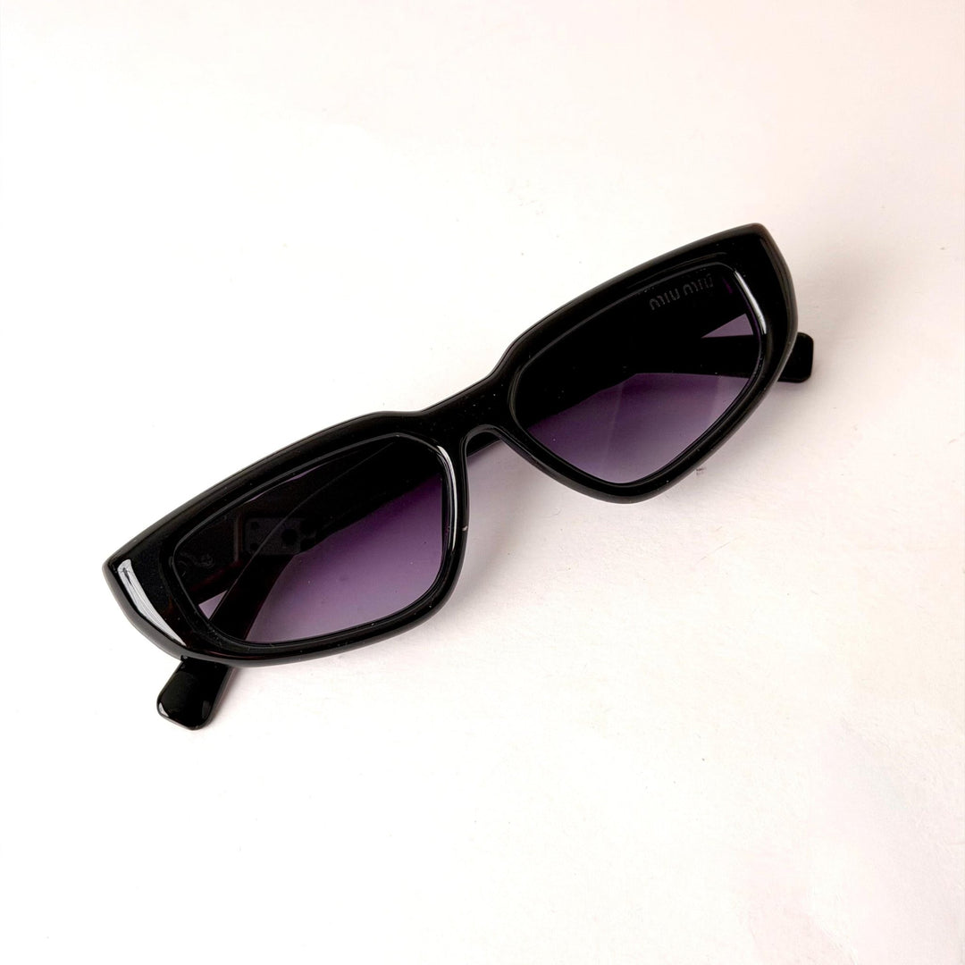 Miu Miu Narrow Rectangle – Black Purple - Giiz store