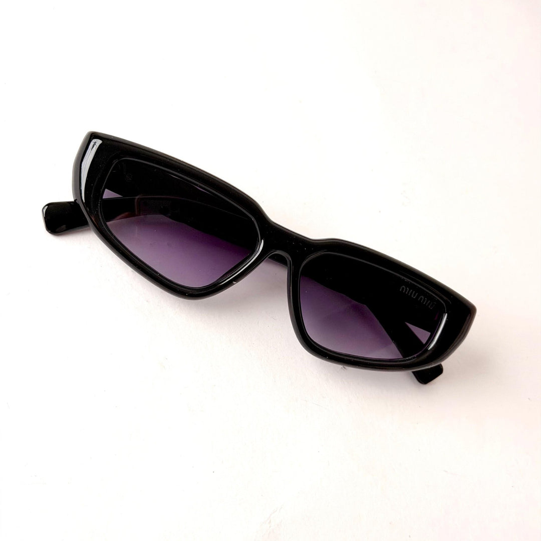 Miu Miu Narrow Rectangle – Black Purple - Giiz store