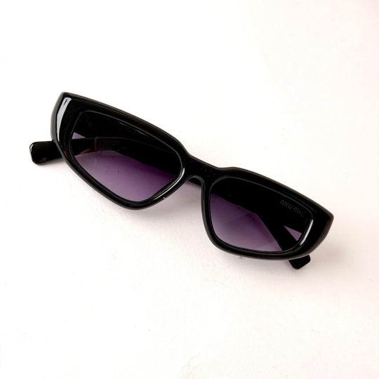 Miu Miu Narrow Rectangle – Black Purple - Giiz store