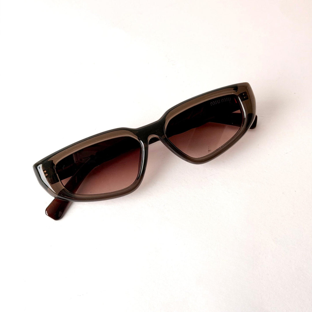 Miu Miu Narrow Rectangle – Brown - Giiz store