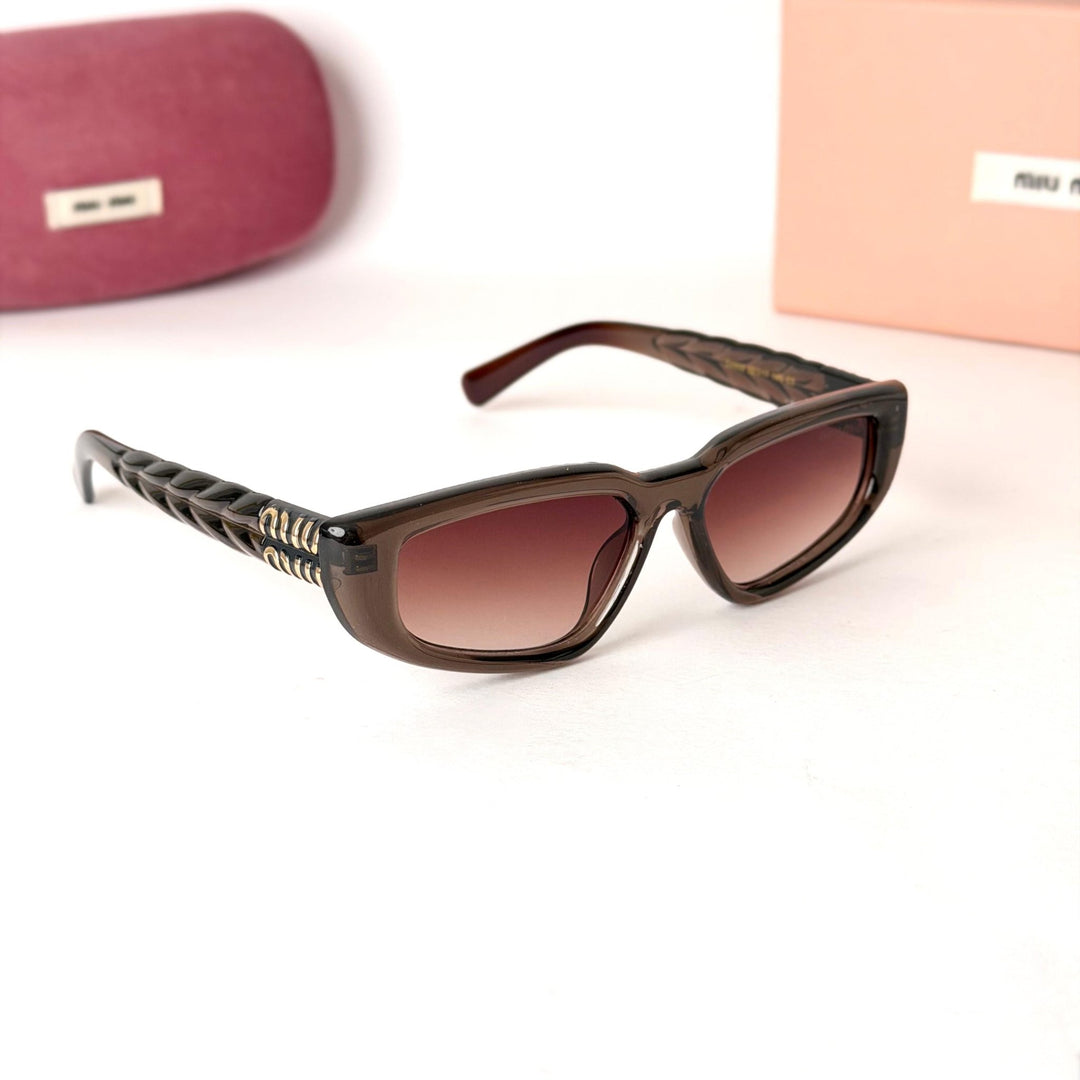 Miu Miu Narrow Rectangle – Brown - Giiz store