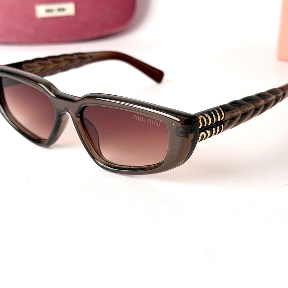 Miu Miu Narrow Rectangle – Brown - Giiz store