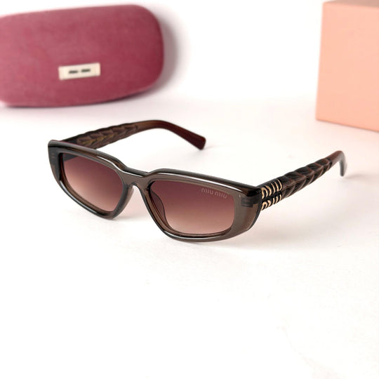 Miu Miu Narrow Rectangle – Brown - Giiz store