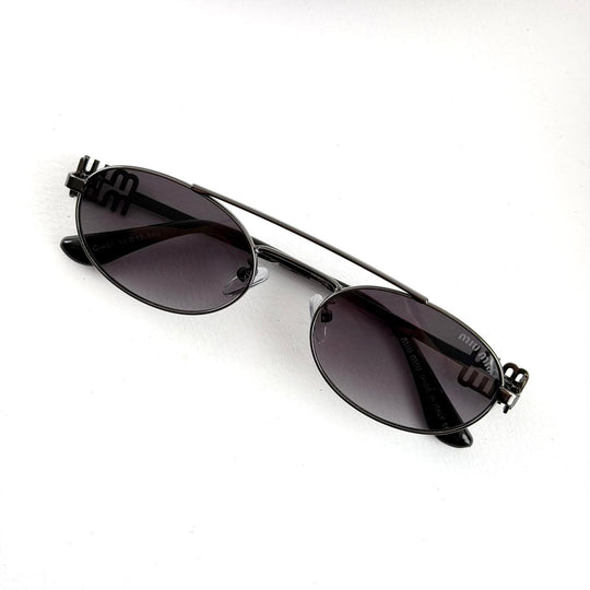 Miu Miu Noir Oval – Gunmetal Smoke Edition - Giiz store