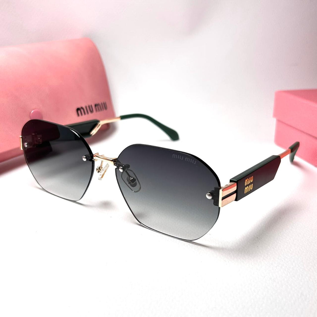 Miu Miu Octagonal MU04VS - Oily Green Gradient - Giiz store