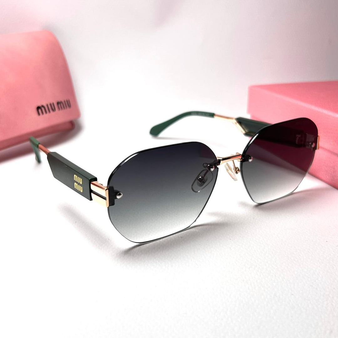 Miu Miu Octagonal MU04VS - Oily Green Gradient - Giiz store