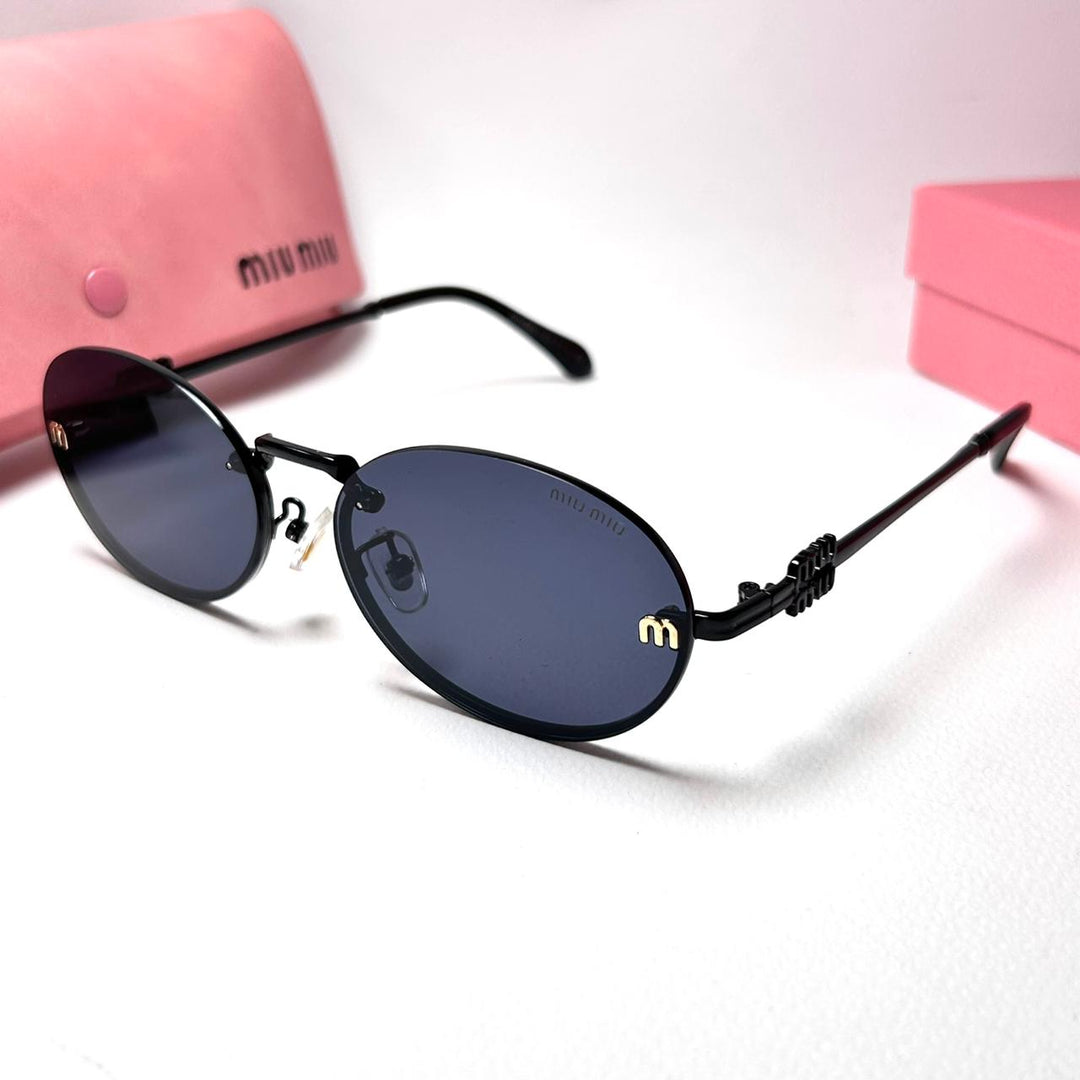 Miu Miu Oval A54S - Black - Giiz store