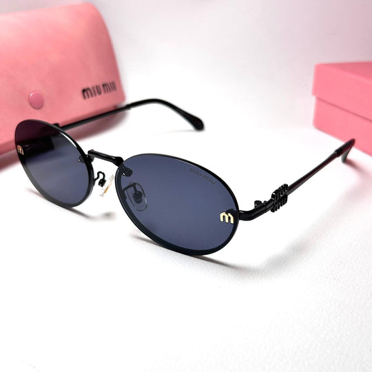 Miu Miu Oval A54S - Black - Giiz store