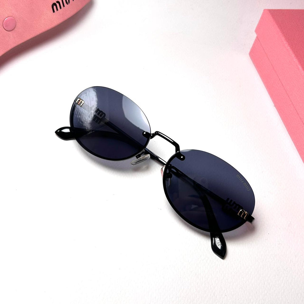 Miu Miu Oval A54S - Black - Giiz store
