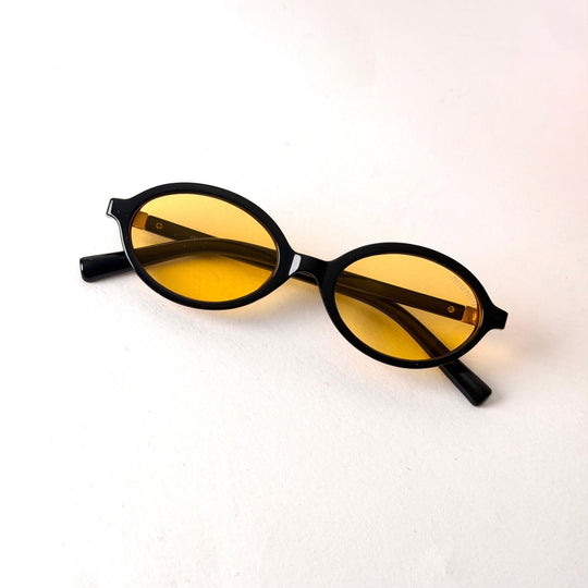 Miu Miu Oval – Black Yellow Lenses - Giiz store