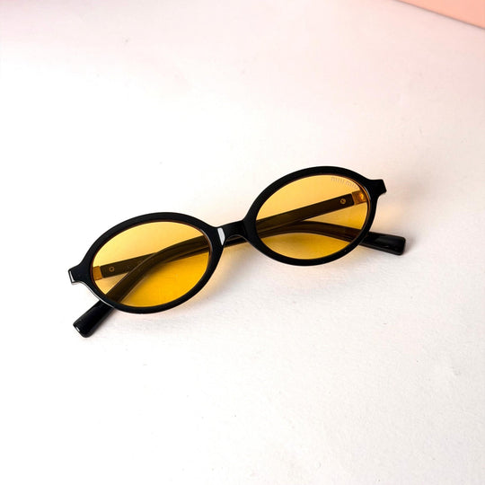 Miu Miu Oval – Black Yellow Lenses - Giiz store