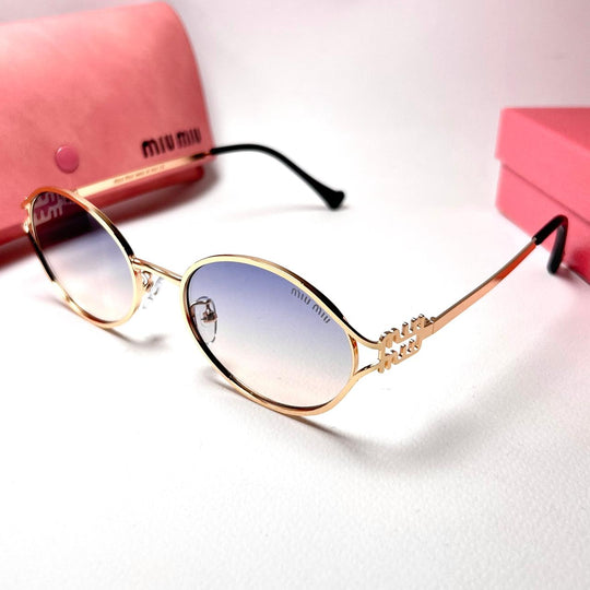 Miu Miu Oval SMU 52Y - Blue Gradient - Giiz store