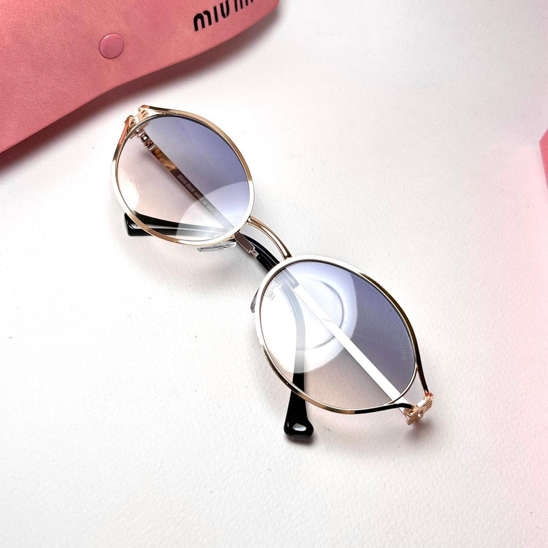 Miu Miu Oval SMU 52Y - Blue Gradient - Giiz store