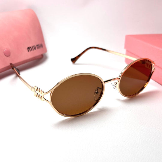 Miu Miu Oval SMU 52Y – Brown - Giiz store
