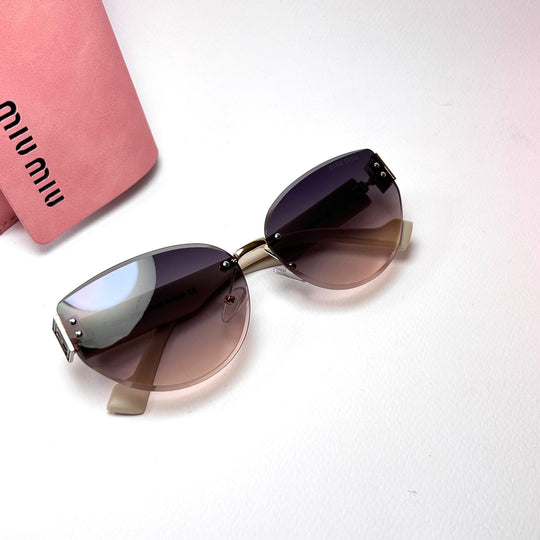 Miu Miu Rimless Cat Eye - Peach Gradient - Giiz store