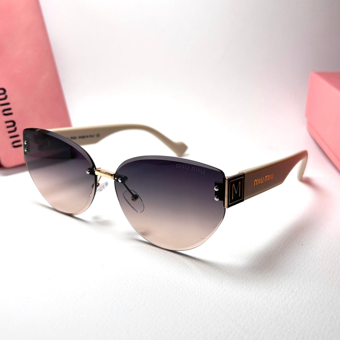 Miu Miu Rimless Cat Eye - Peach Gradient - Giiz store