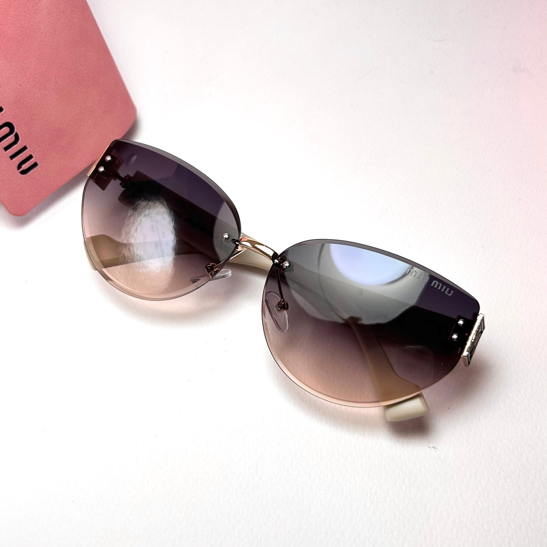 Miu Miu Rimless Cat Eye - Peach Gradient - Giiz store
