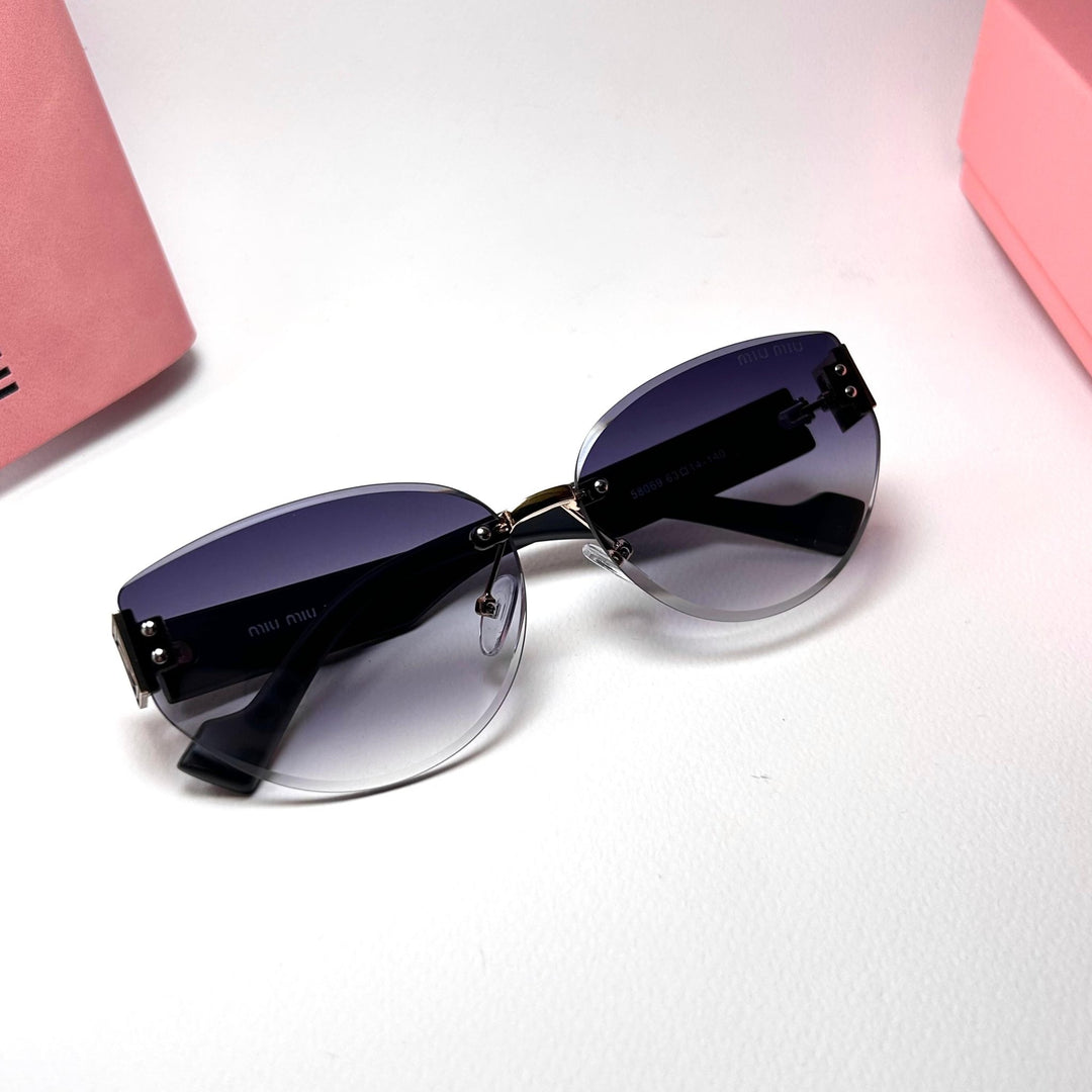 Miu Miu Rimless Cat Eye - Purple Gradient - Giiz store